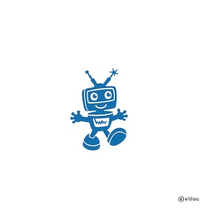 robots patches children applications robots stickers iron-on pictures diy shirt robot child illustration patch ROBOT ROY