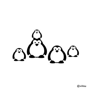 wall tattoo penguins decals nursery wall tattoos animals illustration baby room decor children wall stickers kids