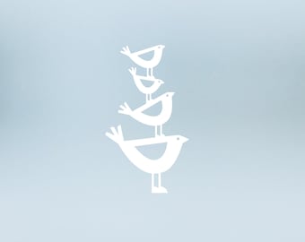 window stickers BIRDS decals nursery decor window pictures birds illustration decoration children glass foil motifs kids diy
