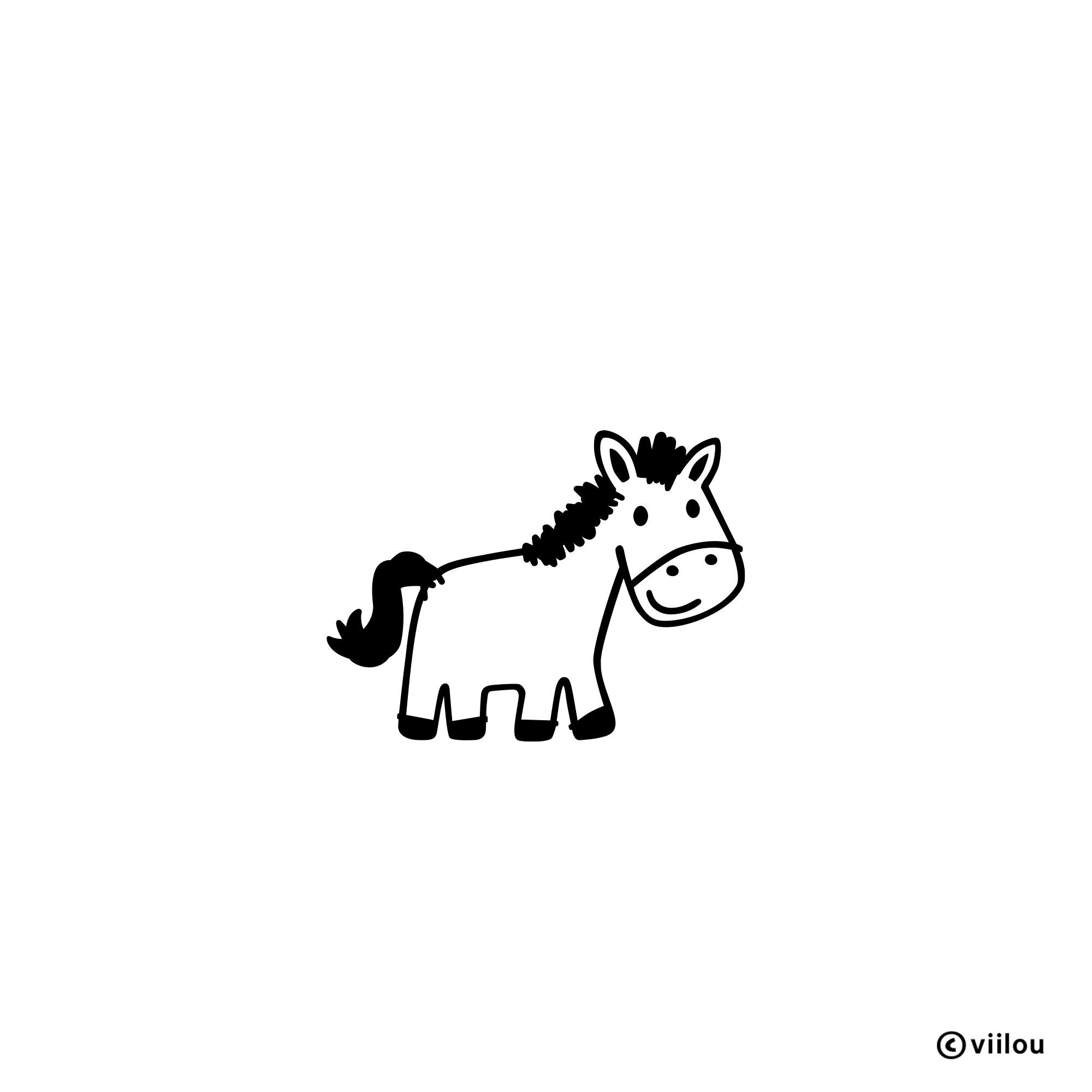PONY patches horses applications animals iron-on pictures children patches kids shirt horse illustration ironing motifs baby