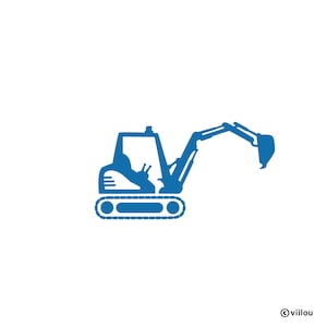 Bügelbild BAGGER Patches Kinder Applikation Bagger Sticker Autos Aufbügler Baustelle Bügelbilder Bagger Shirt diy Aufnäher Flock