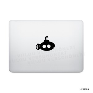 Ubåtsklistermärken, Macbook-klistermärken, Apple-klistermärken, anteckningsbokstäver, datorillustrationer, ubåtsbilder, väggdekaler, monokrom, gör-det-själv