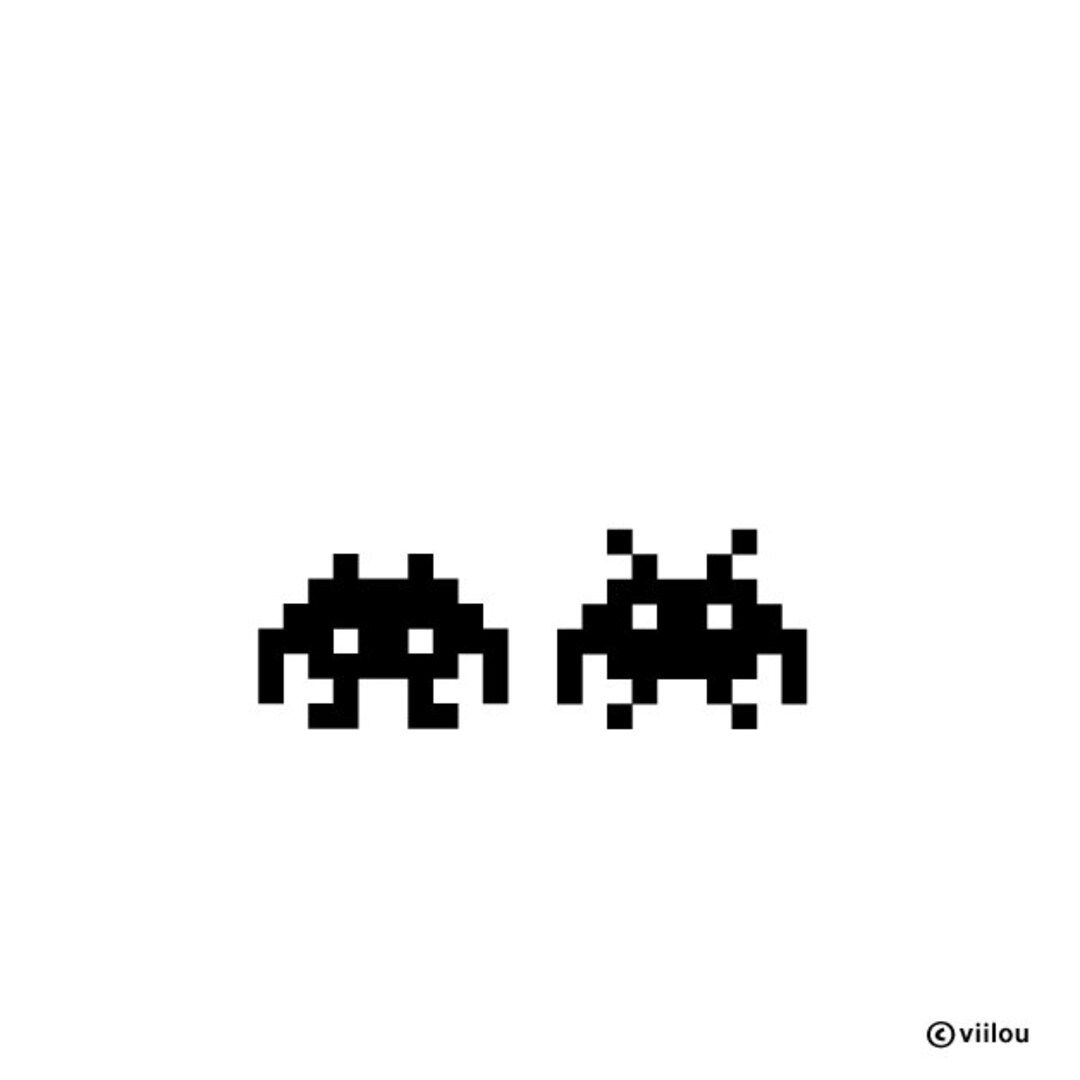 Space Invaders Patches Robots Applications Pixel Stickers Children Iron ...