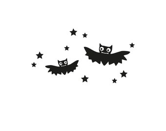 wall stickers BATS decals nursery wall tattoos animals illustration baby room wall decor children wall pictures kids diy