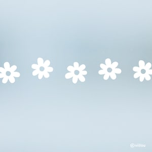 Adesivi per finestre con fiori, adesivi per finestre con fiori, bordure con ornamenti floreali, pellicola per la privacy, pellicola decorativa per finestre, motivo, pellicola per vetro smerigliato fai da te