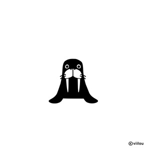 Parche de morsa, apliques de foca marina, animales, parches termoadhesivos, pegatinas de foca, parches de foca, camisetas infantiles, ilustración de morsa DIY