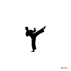 Patches VECHTsport opstrijkbare afbeeldingen karate silhouet opstrijkbare Muay Thai patches Thai boksen toepassingen shirt diy