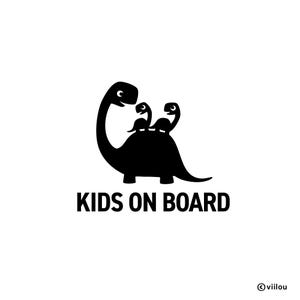 Adesivo per auto BAMBINI A BORDO adesivo famiglia dino baby on board adesivo per auto nome bambino lunotto adesivo per auto fai da te