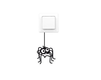 SPIDER sticker light switch wall decals spiders wall tattoos child wall tattoo spider decal kids decor diy