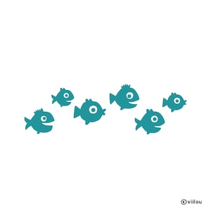 wall stickers FISHES decals nursery wall tattoos fishes illustration fish sticker decor baby room wall tattoo fish children diy