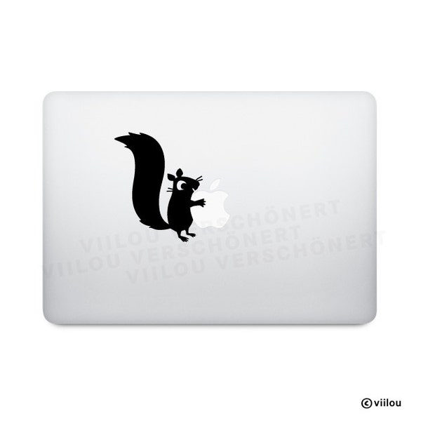 macbook sticker SQUIRREL decal apple logo stickers notebook decals computer illustration squirrels wall tattoos animals laptop diy
