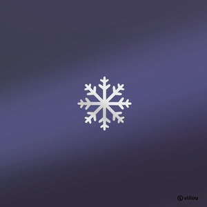 Op de afbeelding: Een witte sneeuwvlok op een paarse achtergrond.