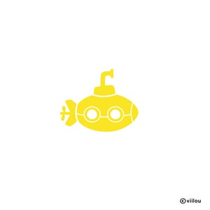 YELLOW SUBMARINE patch child applications submarines stickers boats iron-on patches kids illustration yellow submarine shirt diy