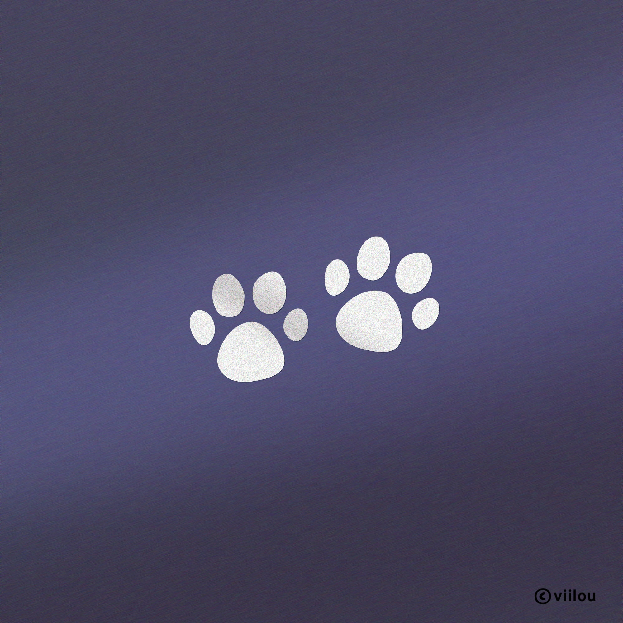 Cartoon Tier Fußabdruck Katze Hund Pfoten leuchten Aufkleber