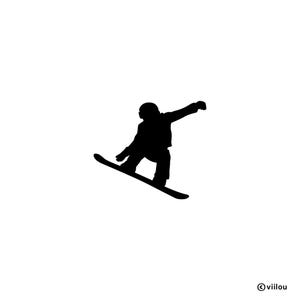 SNOWBOARDER applications children patches silhouettes sport iron-on pictures children illustration shirt diy