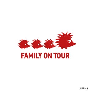 family car sticker family HEDGEHOGS decals children on tour baby on board stickers family car decal kids illustration diy