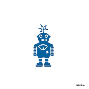 patch ROBOT applications robots patches iron-on picture robot shirt diy kids stickers children illustration robot R2
