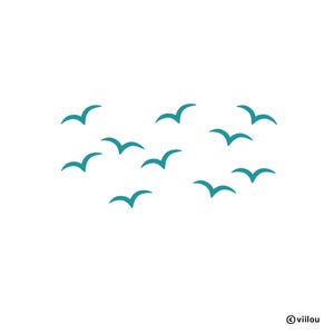 Wandtattoo VÖGEL SILHOUETTEN Wandtattoos Vögel Wandsticker Tiere Fensterbilder Dekoration Vogel Illustration Wand diy