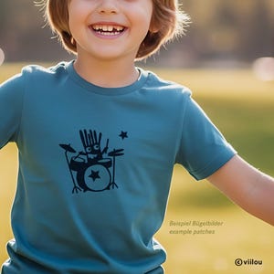 反射板 アイロン接着パッチ 子供用パッチ ロボット ピクセル反射ステッカー スペースインベーダーシャツ DIY ロボットイラスト 画像 5