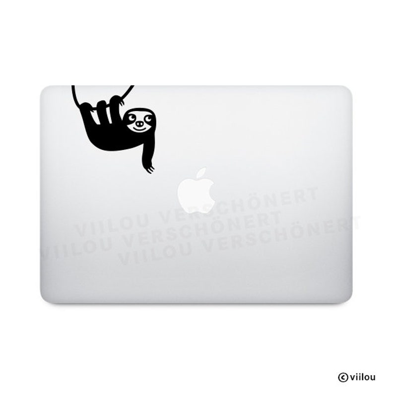 Apple sticker mac decal SLOTH stickers macbook decals laptop Etsy