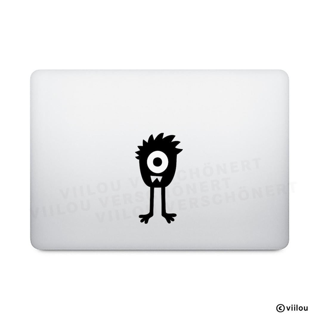 Monster Computer Sticker Computer Sticker MONSTER One-eyed Decals MacBook Apple Logo Stickers ...