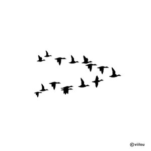 wall stickers birds silhouettes decals GEESE wall tattoos birds pictures wall decor diy