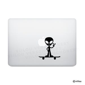 Sticker ALIEN ON BOARD Aufkleber Computer Sticker Tablet Motive Notebook Illustration Aliens Aufkleber Space decals ipad diy