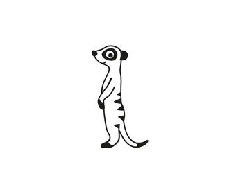 SURICATE patch meerkat applications animals patches suricates stickers kids iron-on picture suricate shirt diy children illustration