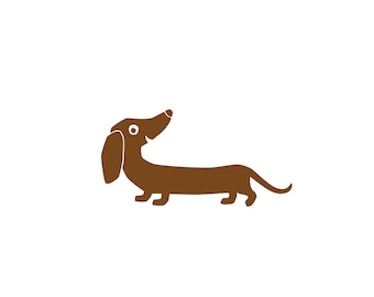 iron-on patch DACHSHUND illustration children patches velour dackel shirt motifs dogs pictures kids transfers pictures animals diy