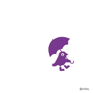 children iron-on patch BIRD with UMBRELLA illustration kids patches shirt pictures velour ironing stickers baby animals motifs diy