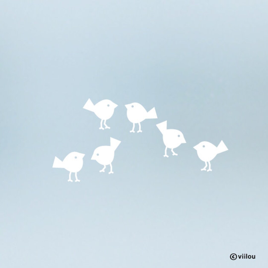 Window Stickers BIRDS Decals Sparrow Sticker Glass Decor Foil Birds