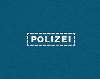 Reflektor POLIZEI Bügelbilder reflektierend Sticker Kinder Patches Polizei Schriftzug Aufbügler Reflektoren Polizist Aufnäher diy