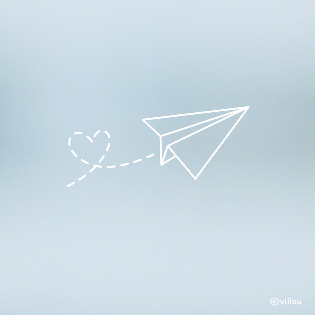 Window Sticker PAPER PLANE Loop Decals Nursery Decoration Window