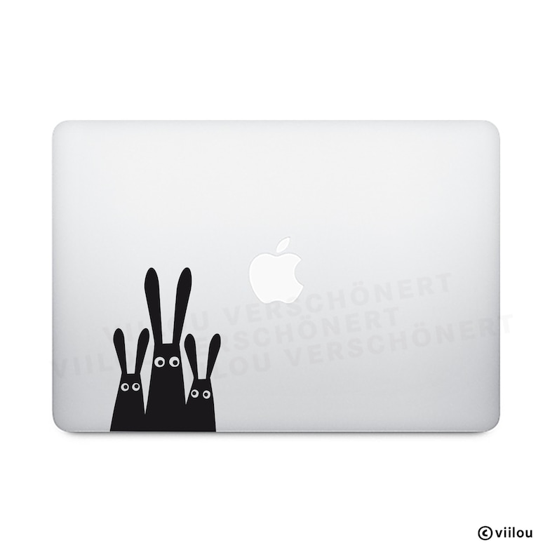 Computer sticker RABBITS decals apple stickers macbook decal Etsy