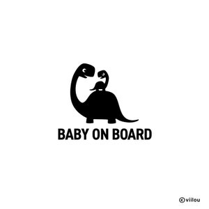 Adesivo per auto adesivo famiglia DINO Baby on Board adesivo per auto nome bambino lunotto posteriore adesivo per auto bambino adesivo famiglia nome bambini fai da te