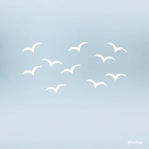 Raamstickers, vogelsilhouetten, doorschijnende raamstickers, vogelmotieven, stickers voor glazen deuren, afbeeldingen ter bescherming tegen vogels, doe-het-zelf