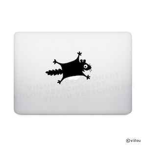 FLYING SQUIRREL sticker computer decals notebook illustration flying squirrels wall tattoos squirrel decals diy