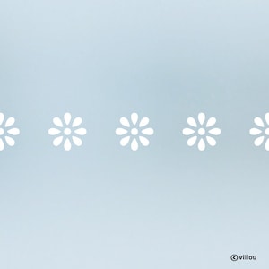 Adesivi per decorazioni per finestre, fiori, bordi, adesivi floreali, ornamenti, illustrazioni, fai da te, adesivi per pellicole per la privacy, MODELLO 6