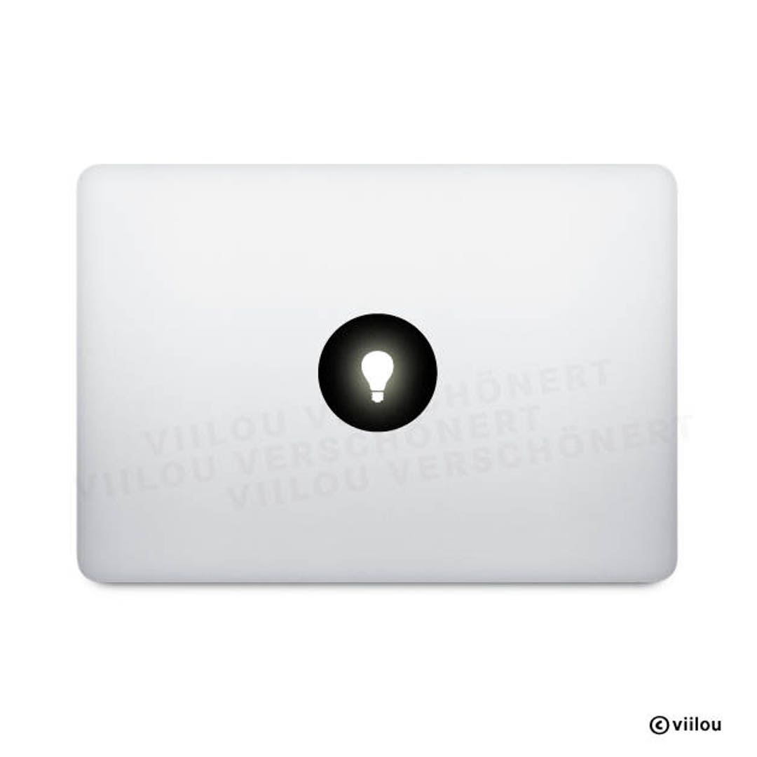 LIGHT BULB Sticker MacBook Decals Computer Tattoos Notebook Stickers ...