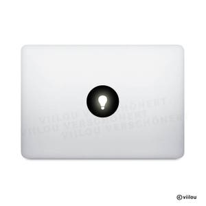LIGHT BULB sticker macbook decals computer tattoos notebook stickers tablet pics laptop art motifs design mac apple diy