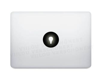 LIGHT BULB sticker macbook decals computer tattoos notebook stickers tablet pics laptop art motifs design mac apple diy