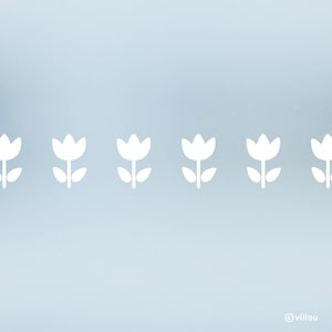 Raamstickers, tulprandstickers, bloemsilhouetten, motieven voor privacyfolie, decoratie voor glazen deuren, bloemenafbeeldingen voor ramen, doe-het-zelfprojecten voor de lente
