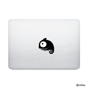 Adesivo de computador com ilustração de camaleão, adesivo para Macbook, adesivos de parede em estilo quadrinhos, imagens de animais, motivos para cadernos, adesivos de parede, gráficos para iPad, cor sólida.