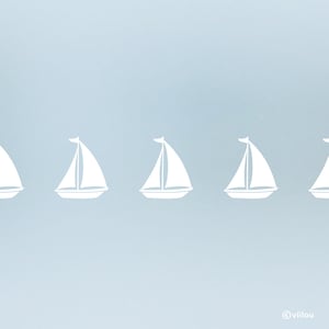 Adesivi per finestre BARCHE A VELA adesivi bordi marittimi adesivi per barche a vela adesivi per decorazioni per finestre illustrazione di veliero navi fai da te