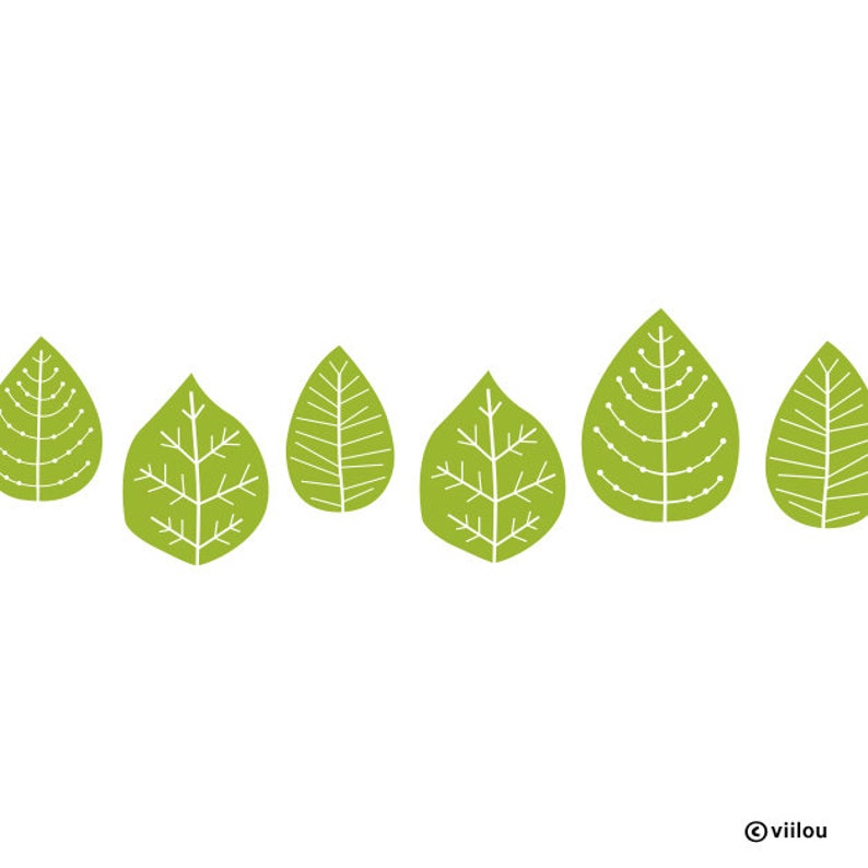 Wall Stickers Leaves Border Wall Decals Borders Wall Tattoos Etsy