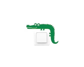 switch sticker crocodile wall decals animals wall tattoos nursery decor diy pictures children illustration baby room illustration alligator