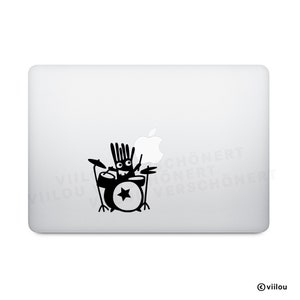Sticker MONSTER MUSIC Computer Aufkleber Notebook Sticker Laptop Illustration Monster Aufkleber Schlagzeug Sticker Tablet Decals diy