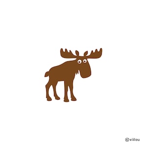 patch MOOSE application sweden patches animals stickers children iron-on applications norway animals illustration moose shirt kids diy
