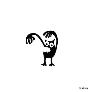 Bügelbild MONSTER Patches Kinder Bügelbilder Monster Sticker Monster Shirt diy Illustration Ungeheuer Flock Aufbügler Monster BOO
