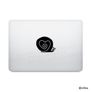 Adesivo CARACOL com muita AMOR Ilustração Adesivo Motivos de Computador Notebook Mac Logotipo da Apple Corações Caracol Faça Você Mesmo